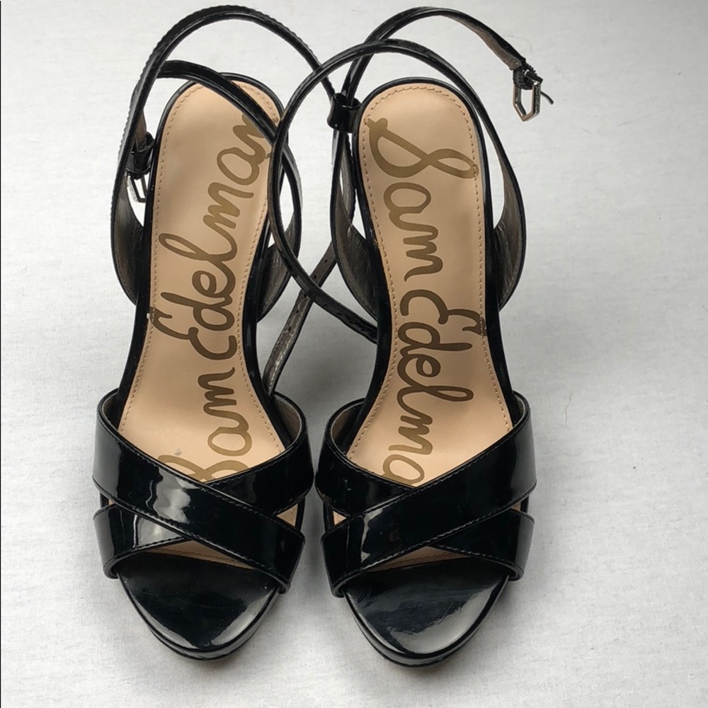 Sam Edelman black peep toe heels